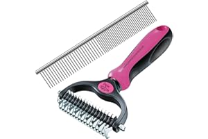 YNR Pet Cat Dog Horses Hair Fur Shedding Trimmer Grooming Dematting Rake Deshedding Comb Brush Tool Kit