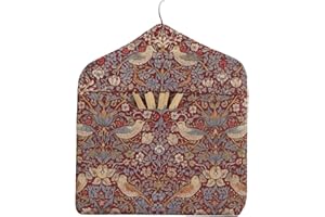 JOLEE TABLECLOTHS Jolee Fabrics Premium Oilcloth Peg Bags with Wooden Hanger - Large Waterproof Peg Bag, Clothes Clip Storage Perfect for Any Washing Line…