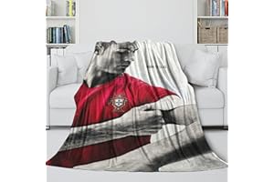 REIPOL Ronaldo Fashionable Blanket - Football For Taking Your Phone And A Nice Nap - Sofa Bed Office Crib Travel Camping Decor - Christmas Birthday Gift Idea (150 x 200 cm)