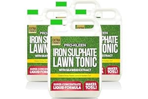 Pro-Kleen Lawn Tonic Liquid Iron Sulphate Ferrous Lawn Conditioner, Fertiliser, Grass Greener and Turf Hardener | Long-Lasting for a Healthier Garden | Helps to Prevent Disease (4 x 5 Litres)