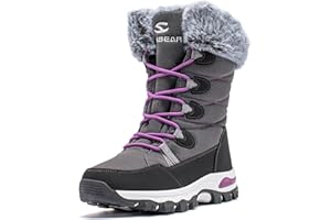CLYCTIP Warm Gefüttert Winterschuhe Damen Schneestiefel Wasserdicht Outdoor Trekking Wanderschuhe Gr. 37-42