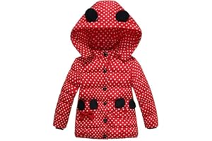 SoLu DAY8 Vêtements Bébé Fille Hiver Manteau Fille Enfant Chaud Parka 1-4 Ans Veste À Capuche Blouson en Coton Enfant À Pois Automne