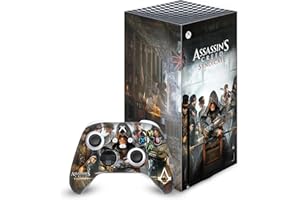 Head Case Designs Offizielle Zugelassen Assassin's Creed Schlüssel Kunst Syndikat Grafiken Vinyl Haut Gaming Aufkleber Abziehbild Abdeckung kompatibel mit Xbox Series X Console and Controller Bundle