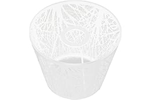 VGEBY Pantalla De Lámpara, Pantalla De Hierro Forjado, Mini Pantalla De Lámpara E27 En Forma De árbol Forestal Tallado Para Lámpara De Mesa, Dormitorio, Decoración De La Cabecera(blanco)