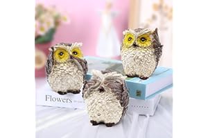 Irayin Búho Decoracion Figuras, Búho de la Suerte, Figuras Decorativas Modernas Salon, Decoracion Casa para Salón, Patio, Escritorio, Oficina - Marrón