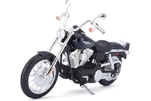 BAUER SPIELWAREN Maisto - 32325 - Moto Miniature - FXDBI Dyna Street Bob 06 - Echelle 1/12 - Bleu/Noir - Coloris Aléatoire