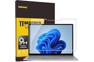 Adeway Protecteur d'écran Microsoft Surface Laptop 6 2024/ Laptop 5/4/3/2/1 13.5 pouces, Découpes précises/Verre trempée/Remplacement à vie ecran de protection