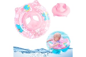 Aohcae Baby Schwimmring, Schwimmhilfe Baby 0-12 Monate Schwimmsitz Baby mit Cartoon-Print, Baby Float für Jungen und Mädchen