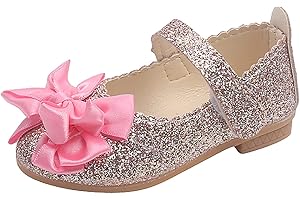 QINMMSPORTS Fille Chaussures Cendrillon Raiponce Princesse Paillettes Nœud Papillon Déguisement Argenté Bileu Or Rose Doux Halloween Noël Anniversaire Carnaval Cosplay