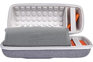 Khanka EVA Difficile Caso Viaggiare trasportare sacchetto per JBL Charge 5 / Charge 4 Speaker Bluetooth (Grigio)