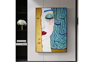 YANGMANINI Artiste Classique Gustav Klimt Larme Peinture à l'huile sur Toile Art Mural Portrait Abstrait Affiche Imprime Photos murales Salon 40x50 cm sans Cadre