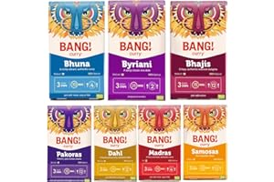 Bang Curry Feast Box, Curry Sauce kits and Spice gift set | Authentic and Easy to use | Restaurant style | Quick and Airfryer Friendly | 100% natural, Vegan Friendly and Gluten free gifts for men