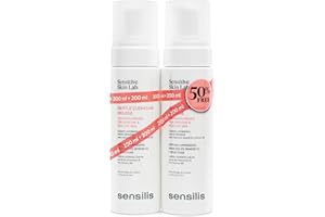 Sensilis - Gentle Cleansing Mousse, Espuma Limpiadora Hidratante, Calmante, Antipolución, con Ácido Hialurónico y Vitamina B5, para Pieles Sensibles y Reactivas - 2 x 200 ml