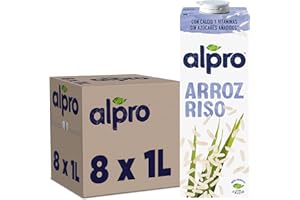 Alpro Bebida Vegetal de Arroz - Pack de 8 x 1L