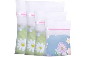 Grsta Sacchetti Lavatrice Biancheria, 4 Pezzi Sacchetti per Lavatrice, Con Cerniera Nascosta, Retina per Lavatrice, Sacchetto Lavatrice, per Camicie, Biancheria Intima, Vestiti per Bambini, Reggiseni