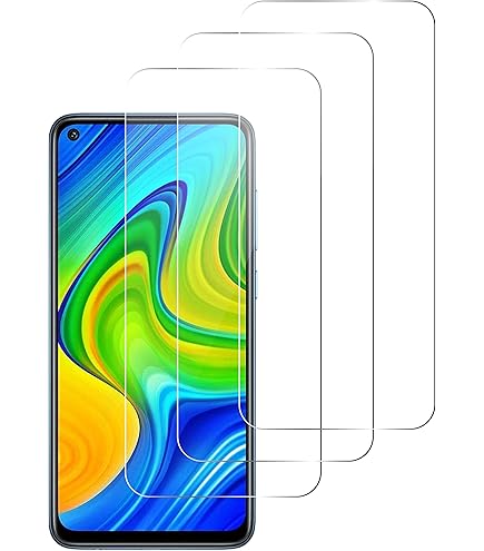 J&D Compatibile per Xiaomi Redmi Note 9 Pellicola Protettiva, 4 Confezioni [Vetro Temperato] [Non Piena Copertura] HD Chiaro Balistico Vetro Protezione Schermo per Redmi Note 9