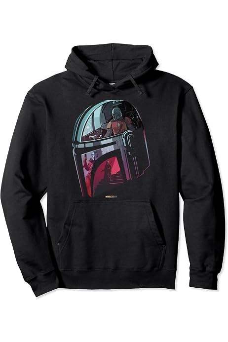 Star Wars The Mandalorian Big Face Poster Pullover Hoodie : Amazon.co.uk:  Fashion