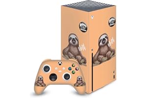 Head Case Designs Officially Licensed Animal Club International Sloth Faces Matte Vinyl Sticker Gaming Skin Decal Cover Compatible With Xbox Series X Console and Controller Bundle