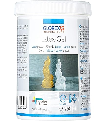 Glorex Plasty-Late: Latte Di Lattice 250 Ml Per Stampi Naturali – Modellabile All'aria, A Base Acquosa