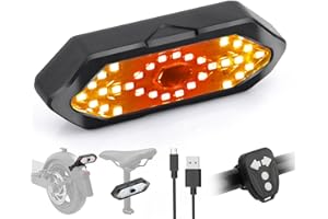 FXINRUIA E Scooter Blinker mit USB Fernbedienung LED Scooter Blinker USB-Aufladung LED Scooter Rücklicht mit Xiaomi Ninebot E Scooter Wasserdichtes Ultrahelles Warnleuchte Scooter Zubehör