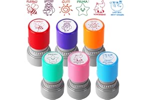 ACOMTUO 6-teiliges Lehrerstempel Set, Belohnungsset, ideal zum Loben und Ermutigen der Schüler