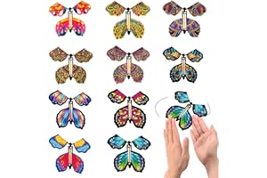 IKOPFLN Magico Volante Farfalla, 10 Pezzi Magic Flying Butterfly, Farfalle volanti, Volante Farfalla Sorpresa, Farfalle Trucchi Magici per Regali a Compleanno, Carte, Sorpresa