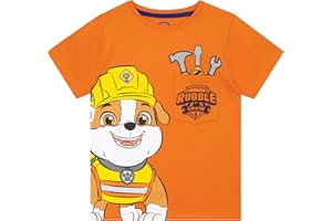 PAW Patrol T-Shirt pour Enfants pour garçons | Rubble Et Crew T Shirt Garcon | Haut à Manches Courtes pour garçons