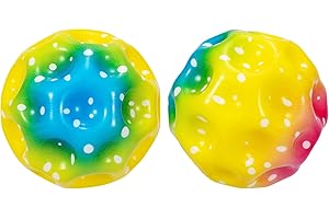 SRIZIAN Space Balls Extreme High Bouncing Ball Tiktok Pop Bouncing SpaceBall Rubber Bounce Ball Sensory Ball Sports Training Ball Children's Sensory Ball Easy to Grip and Catch
