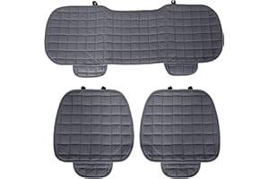 Auto Accessori Lupex - Housse de siège de Voiture Universelle 3 pièces, Protection de siège 2 Avant et 1 arrière, Gris, Protection Confort du Coussin intérieur de l'automobile