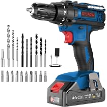 Produktbild von MHPRO Akkuschrauber 21V Mit 2 Akkus – 42Nm, 2-Gang, 25+3 Drehmomentstufen, Inkl. 14-teiligem Zubehör