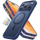 TORRAS Manyetik darbeye dayanıklı, iPhone 17 Pro kılıfı, Magsafe ile uyumlu, askeri sınıf d&uuml;şme testi, yarı saydam ince koruy