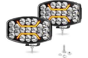 ‎CO LIGHT CO LIGHT 2PC 10 Zoll LED Fernscheinwerfer 12/24v,150W 180° Justierbar Arbeitsscheinwerfer IP69 Wasserdicht ECE weiß Amber Zusatzscheinwerfer Auto für LKW, Traktor,4x4, ATV, Boot