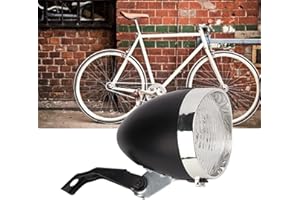 TEFOLA Retro Bicicletta 3LED Luce Anteriore, Faro Bici Vintage, Retro Bicicletta Anteriore Lampada Faro Vintage Sicurezza Avviso Luce Notturna Decorazione Bici