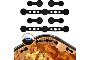 NVGVUP 2 Sets Magnetische Silikonschnallen für Heißluftfritteusen: Airfryer Backpapier Befestigungsschnalle zum Fixieren Papiereinlagen, Luftfritteuse Zubehör Verhindert das Verbrennen von Papier