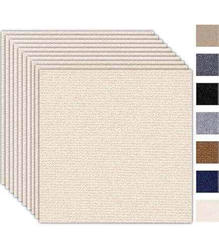 Hiseng Teppichfliesen 30x30cm Selbstklebend - Heißes Rosa 10 Stück