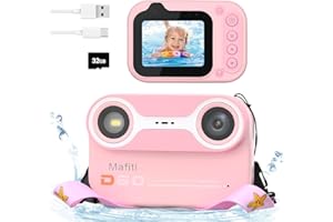 MAFITI Appareil Photo Numérique Enfant USB Rechargeable | Prises de Vidéo & Photos | Carte Incluse Noël/Anniversaire/Vacances | Garçons & Filles 3-12 Ans