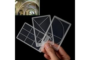 Syiyunran Painting Viewfinder Composition Tool - 3er Pack, Goldenes Dreieck, Fibonacci, Drittelregel Kompositionswerkzeug, Betrachten von Fotografie, Malen, Skizzieren, Passt in Ihre Tasche