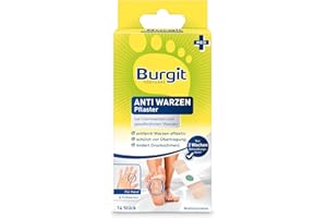 Burgit Footcare Anti Warzen Pflaster, Lindert Schmerzen, 14 Stück (1er Pack)
