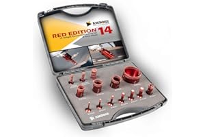 AMBOSS WERKZEUGE Yunque RED Edition - Juego de yunque (14 piezas, diámetro 5-68 mm)