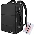 Taygeer Ryanair Cabin Bags 40x20x25 Underseat, Travel Backpack Cabin Size, Rucksack for Plane Hand Luggage Backpack for Travelling, Ryan Air Cabin Bag 40x20x25 with Separate Shoe Pouch, Black