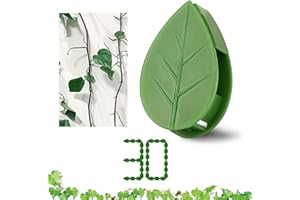 Milifox 30pcs Clip para Fijación Plantas Trepadoras - Clips Tutores para Plantas de Paredes Decoración - Clips de Soporte Invisible para Enredaderas en Forma de Hoja Interior Exterior