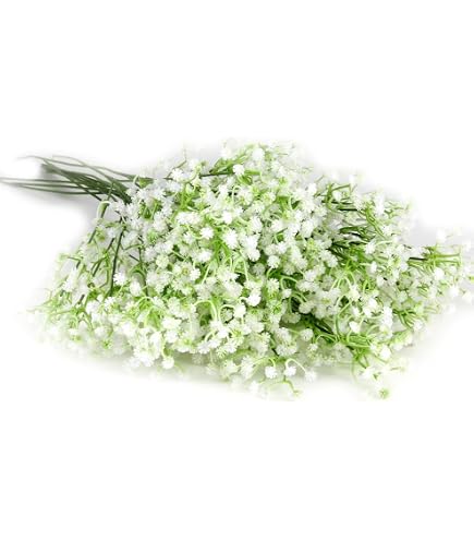 55 Fleurs Artificielles - 8 Variétés, Tiges En Fil Métallique - Pour Décoration Intérieure, Mariage, DIY