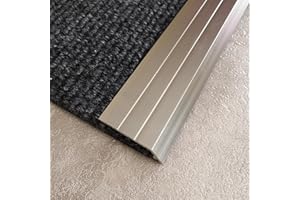 ZZLQIAN Seuil de Porte Barre | 2 pièces 90 x 3cm | profil d'adaptation | Rail de transition Sol | Baguette recouvrement Alu anodisé | Barre de finition | compensation de hauteur de 3-5mm