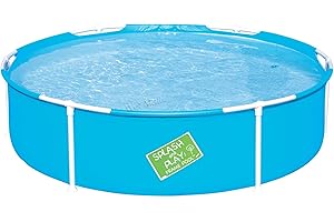 BESTWAY 56283 - Piscina Desmontable Tubular Infantil Mi Primera Piscina 152x38 cm 580 Litros con Válvula de drenaje Marcos Anticorrosión y Parche de Reparación
