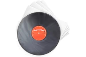 VINYLRECORDSLOVE Buste per Vinili 33 giri | 50 pezzi, Molto trasparenti e robuste | Protezione ottimale | antistatiche | Vinyl Sleeves |protettive