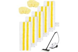 LUNEKUCK 7 Pièces Chiffons de Rechange en Microfibre pour Kärcher SC2 SC3 SC4 SC5 Accessoires pour Nettoyeur Vapeur Karcher Easyfix SC Série Inclus 5 Serpillères et 2 Bonnettes