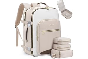 LOVEVOOK Bagaż podręczny, plecak samolotowy, plecak podróżny, damski, duży, 40 l, plecak dla kobiet i mężczyzn, wodoszczelny, na laptopa o przekątnej ekranu 17", z kieszenią na laptopa, do szkoły,