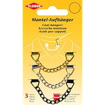 Kleiber - Appendiabiti in Metallolo da Cucire, Set di 3, Oro