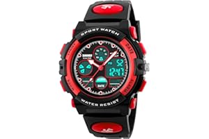Dayllon Reloj Digital para niños Outdoor 50 m Impermeable electrónico Alarma 12/24 h Cronómetro Calendario Niño Niña Reloj analógico