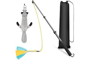 Homrich Reizangel Hunde,Hundespielzeug Große Hundes,Reizangel Hunde Martin Rütter mit 2 Interaktive Kauen Spielzeug für Draußen Spielspaß & Körperliche Auslastung Hundetraining, Zerrspielzeug Hund